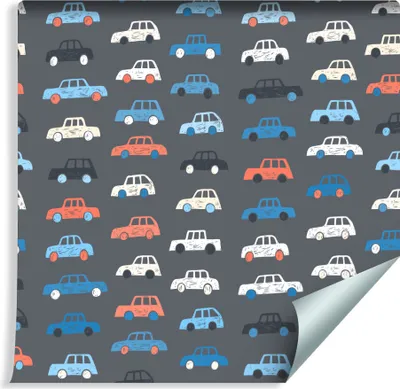 Produktbild von 10m VLIES TAPETE Rolle Kinderzimmer Bunte Autos Transport Weg Stadt XXL