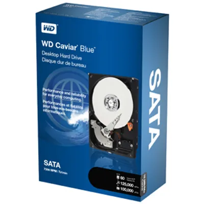 Produktbild von Western Digital Caviar Blue 250GB, Serial ATA II, 250 GB, 8,89 cm (3.5"), 9,50W, 1,60W, 5 - 55 °C
