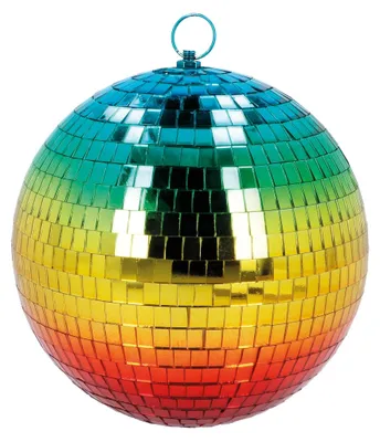 Immagine prodotto di Palla da discoteca colorata arcobaleno decorazione da discoteca Ø 20 cm