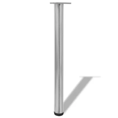 Zdjęcie produktu dla vidaXL 4x noga stołowa z regulacją wysokości nikiel szczotkowany 710 mm
