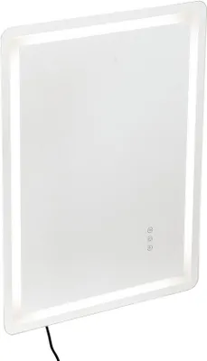 Immagine prodotto di Specchio da bagno a LED, dimensioni 60 x 80 cm, modello da parete, con illuminazione frontale e posteriore, antiappannamento, 3 colori, dimmerabile, per una routine di trucco impeccabile