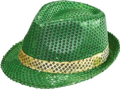 Produktbild von Fedora Hut St. Patricks Day in Pailetten