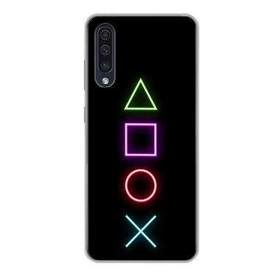 Produktbild von MuchoWow® Handyhülle Schutzhülle Hülle für Samsung Galaxy A50 Gaming - Neon - Konsole - Schwarz - Controller - Gaming Silikon Softcase Handy Hülle - Mobiltelefonhülle