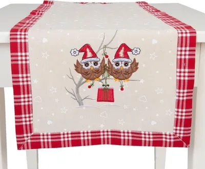Produktbild von Clayre & Eef   Tischläufer Tischdecke Tischtuch  40*120 cm Rot 100 % Baumwolle S024.065