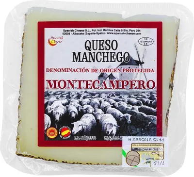 Produktbild von Montecampero QUESO MANCHEGO Käse spanischer Schafs-Hartkäse 200g semi-curado D.O. PDO