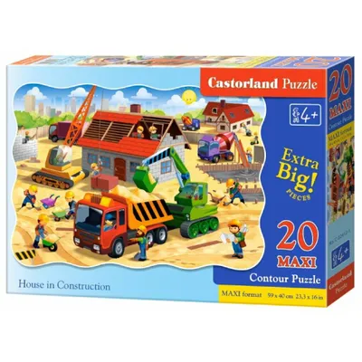 Produktbild von CASTORLAND Hausbau-Puzzle MAXI 20 Teile
