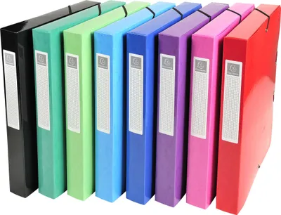Image de Exacompta 8x Boîte de classement dos de 40mm A4 Couleurs assorties 59929E