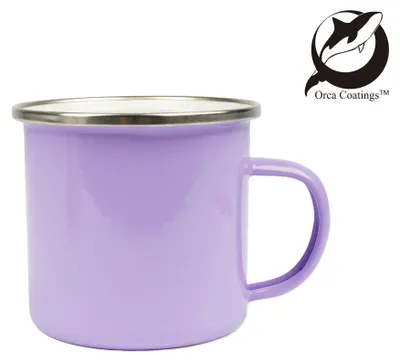 Produktbild von ORCA Emailletasse für Sublimation - 360ml - Macaron Violet