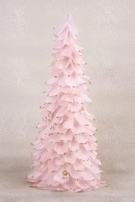 Immagine prodotto di Decorazione MagicHome Natale, Albero in piuma, rosa, 22x46 cm