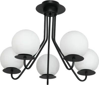 Produktbild von Deckenleuchte, Hängelampe, Schwarz, Glas, Weiß, 15-250 LUPIA
