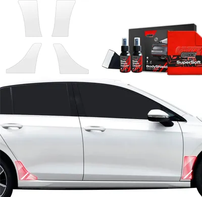 Produktbild von 4in1 Schutzfolie Grizz Protector für hinteren & vorderen Seitenschweller - Volkswagen VW Golf 8 Hatchback (2024-2025)