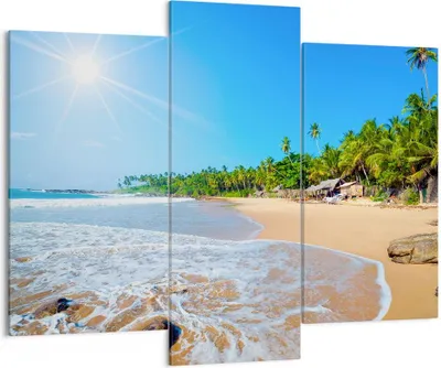 Produktbild von Bild auf Leinwand - Leinwandbild - Insel Landschaft Maledivie Freiheit - 130x100cm - Wand Bild - Wanddeko - Leinwanddruck - Bilder - Kunstdruck - Leinwand bilder - Wandkunst - CB130x100-2391