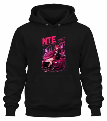 Obrázok produktu pre NTE Neverness To Everness Nanally GT500 Japan Y2K mikina s kapucňou, čierna, veľkosť M