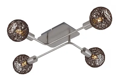 Produktbild von Briloner Deckenleuchte Nickel matt/Braun 65cm max. 4 x 5,5W E14 ohne Leuchtmittel