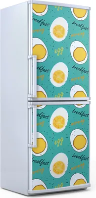Produktbild von Kühlschrankdekoration  60x180 cm  Aufkleber auf dem Kühlschrank - Halb gekochtes Ei