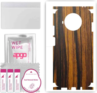 Produktbild von apgo Rückseite + Seiten Schutzfolie, Skin, kompatibel mit Xiaomi Mi 10T Lite 5G, Hinten Displayschutzfolie aus Vinylfolie, kratzfest, einfache Montage - Tigerwood