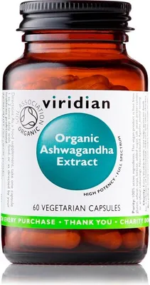 Productafbeelding van Viridian Ashwagandha Extract, 60 capsules, biologisch (Indische ginseng)