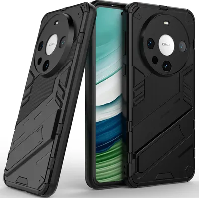 Obrázek produktu pro Pouzdro pro Huawei Mate 60 Pro/Mate 60 Pro+ Hybridní PC TPU Nárazuvzdorné Ochranné Pouzdro s Funkcí Stojanu černé