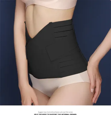 Produktbild von Bauchgurt nach Geburt Postpartale Unterstützung Bauch Body Shaper High Elastischen Unterstützung Korsett Bauchweg Recovery Postpartum Korsett für Frauen nach der Geburt, Schwarz