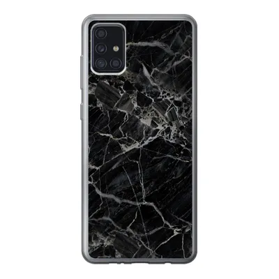 Produktbild von MuchoWow® Handyhülle Schutzhülle Hülle für Samsung Galaxy A52 5G Marmor - Schwarz - Weiß Silikon Softcase Handy Hülle - Umschlag