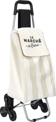 Produktbild von HowHomely | Tragetasche - Einkaufswagen - 50 l - Beige - Einkaufswagen - mit Rädern