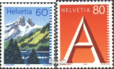 Produktbild von Briefmarken Schweiz 1993 Mi 1489A,1490 (kompl.Ausg.) gestempelt Freimarken