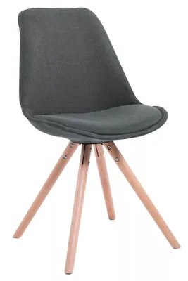 Produktbild von In And OutdoorMatch Besucherstuhl Glenda - Grauer Stoffstuhl - 1er Set - Mit Rückenlehne - Konferenzstuhl - Sitzhöhe 45cm