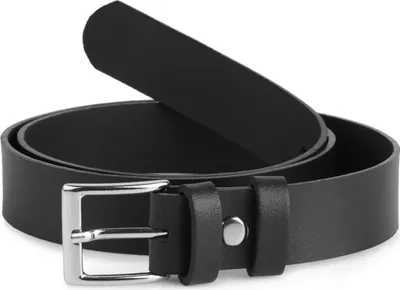 Image de Ceinture pour enfant Ladeheid en cuir K1D5 (Noir-1, 70 cm (longueur totale 89 cm))