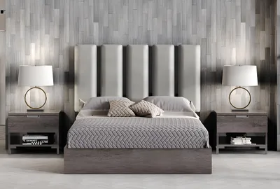 Produktbild von Schlafzimmer Bett Nachttisch Betten Polsterbett Doppelbett Bettrahmen Set 3tlg.