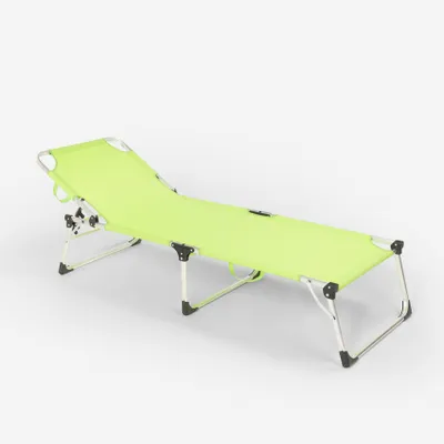 Image de Aluminium pliable jardin plage chaise longue Seychelles - Vert foncé