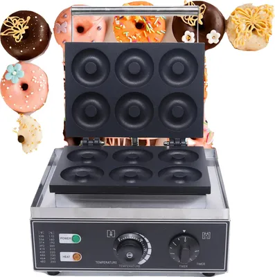 Obrázok produktu pre Elektrický prístroj na pečenie šišiek, príkon 1550 W, pečie 6 šišiek, nepriľnavý povrch, teplotný rozsah 50-300 °C