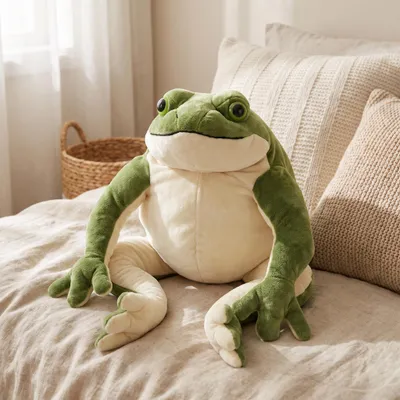 Produktbild von Frosch Plüschtier Kuscheltier 28-56 cm Weiches Kuscheliges Stofftier Kinder Erwachsene Geschenk - Größe: 29cm