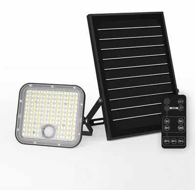Image de HOFTRONIC - Applique solaire LED d'extérieur 30W IP65 4800 lumens Noir