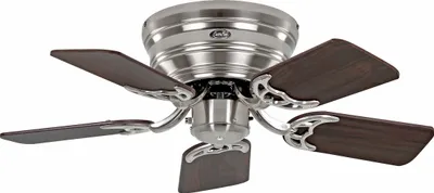 Zdjęcie produktu dla Płaski wentylator sufitowy z łańcuszkiem Classic Flat III szczotkowany chrom 75