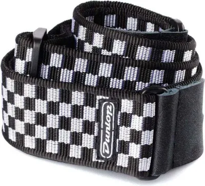 Obrázek produktu pro Dunlop D38-31BK B&W Check Black Kytarový pás