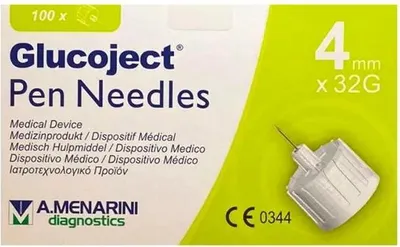 Image de Menarini Glucoject Aguja Insulina 32gx4mm 100 Uds