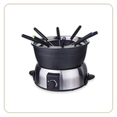 Fondue-Set für 8 Pers., 800 W, Edelstahl, 1,8 l