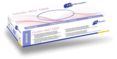 Produktbild von Meditrade Gentle Skin grip - Latex-Untersuchungshandschuhe - Größe M - 100 Stk.