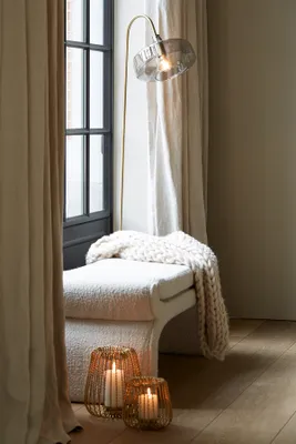 Image de Pouf marron en bois chaleureux Light & Living Nafya