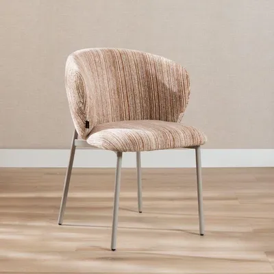 Produktbild von Bronx71 Esszimmerstuhl Milo Chenille beige/pink