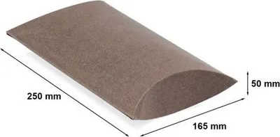 Zdjęcie produktu dla Pudełko Ozdobne Prezentowe Kartonik Poduszka 250x165x50 Brązowe L