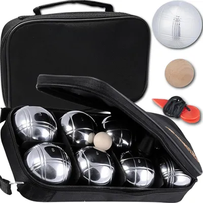 Zdjęcie produktu dla Kule Do Gry Duże 8 Szt Boule Bule Petanque + Pokrowiec Gra Rodzinna Ruchowa