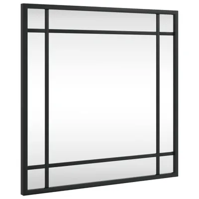 Produktbild von vidaXL Wandspiegel Schwarz 40x40 cm Quadratisch Eisen