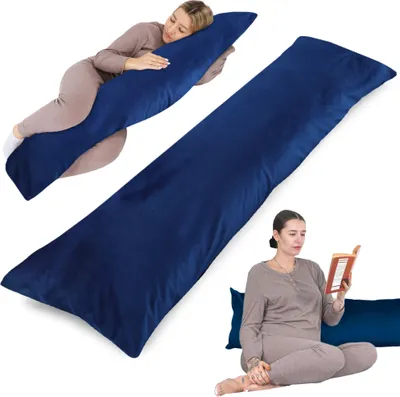 Produktbild von Seitenschläferkissen Schwangerschaftskissen Stillkissen 40 x 145 cm mit bezug Lagerungskissen, Kissen für Frauen und Seitenschläfer, Baby Pregnancy Pillow XXL Velvet 40x145