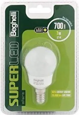 Obrázok produktu pre Beghelli Sfera Super LED E14, 7 W, 50 W, E14, 700 lm, 15000 h, Studená biela