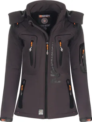 Produktbild von Geographical Norway Damen Softshell Jacke G-TANSY - GRAU / ORANGE - S