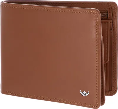Zdjęcie produktu dla Skórzana portmonetka Golden Head Polo RFID Protect z zamkiem błyskawicznym 1364 Brązowy koniakowy