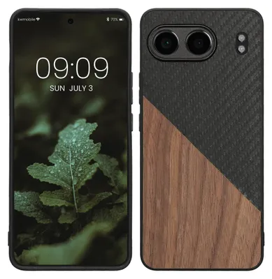 Produktbild von kwmobile Hülle kompatibel mit OnePlus Nord 4 5G - Handyhülle - Handy Schutzhülle - Smartphone Cover - Dunkelbraun Schwarz