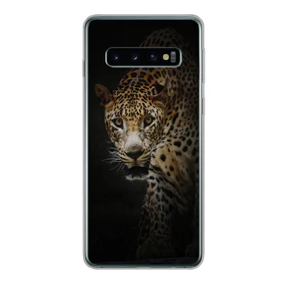 Produktbild von MuchoWow® Handyhülle Schutzhülle Hülle für Samsung Galaxy S10 Leopard - Wilde Tiere - Licht Silikon Softcase Handy Hülle - Handytasche