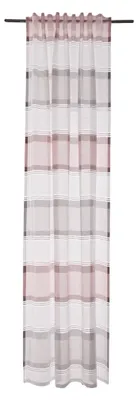 Halbtransparenter Vorhang quer gestreift, 245x140 cm, 1 Stück